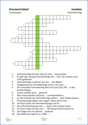 ABL_Insekten_Schmetterlinge_Kreuzwortraetsel_1