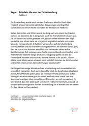Sage: Fräulein Ida von der Schattenburg (Feldkirch)