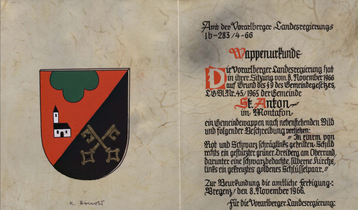Wappenurkunde St. Anton