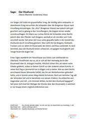 Sage: Der Klushund (Klaus|Vorderland)